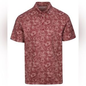 Matte Grey Captain Cabo Golf Polo CALI RED HEATHER Medium